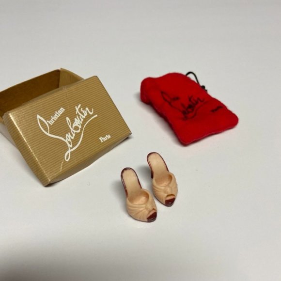 Authentic Christian Louboutin Miniature Shoes (Barbie) with Box and Dustbag. - Picture 2 of 15